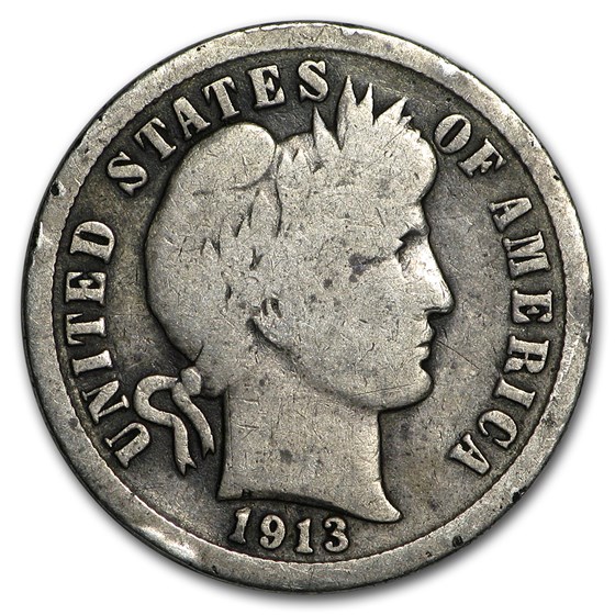 1913 Barber Dime Good/VG 1913 Barber Dime Good/VG